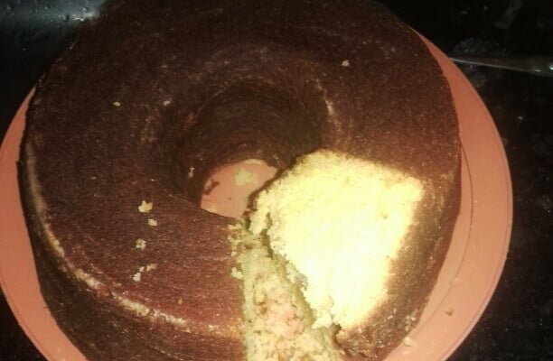 Bolo de flocão de milho fofinho