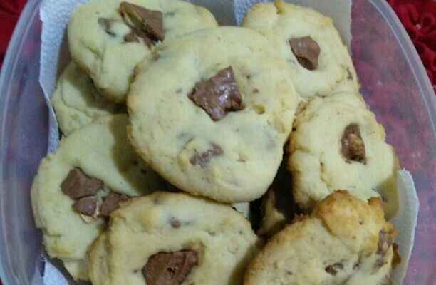 Cookies com pedaços de chocolate