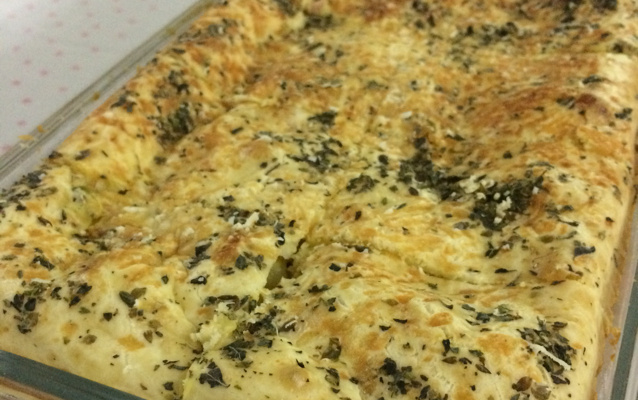 Torta de frios com legumes