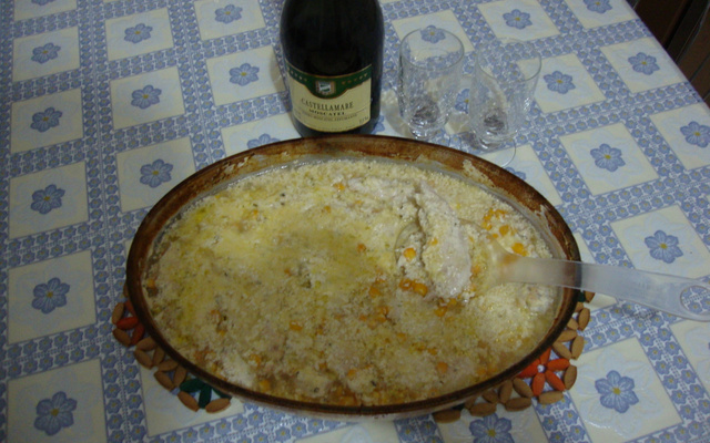 Filé de frango ao creme de requeijão