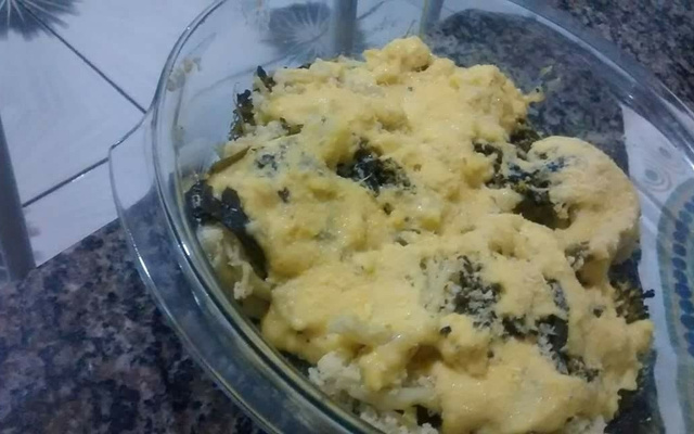 Gratinado de brócolis com couve-flor
