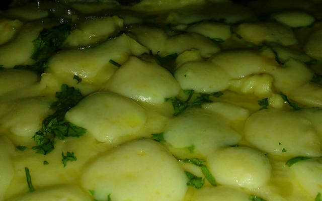 Filé de merluza com batata no forno