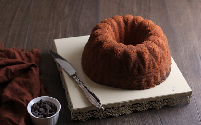 Bolo de banana e cacau