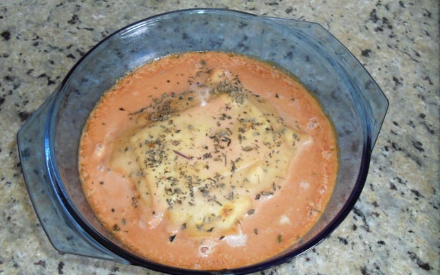 Lasanha de massa de pastel