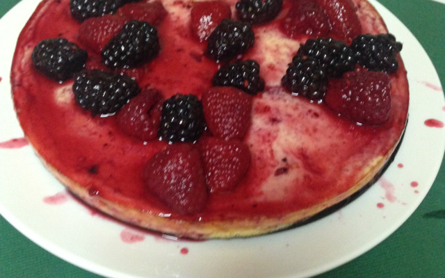 Torta de frutas vermelhas light