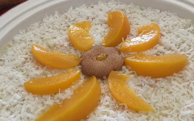 Pavê de pêssego fácil