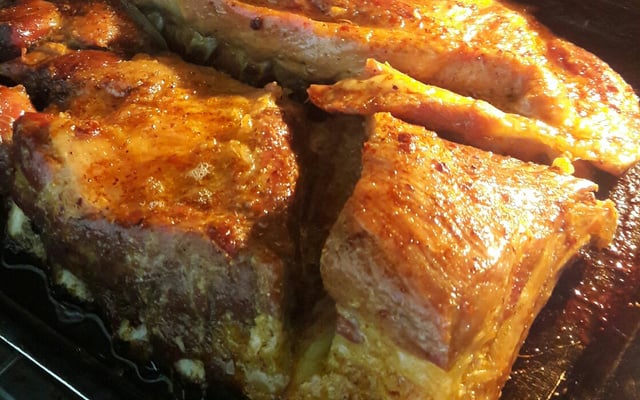 Costela suína assada