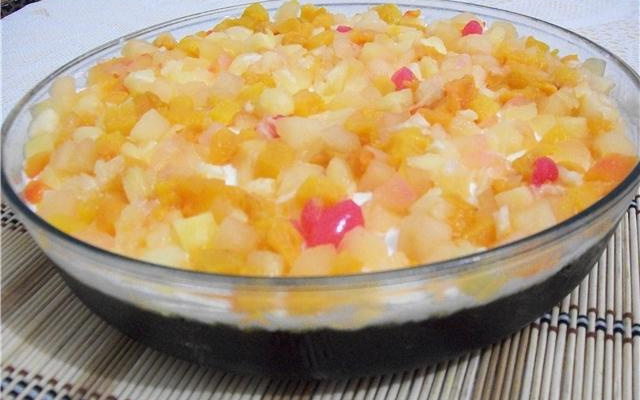 Pizza de gelatina em camadas