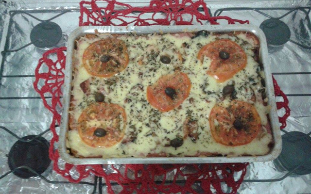 Pizza de pão de forma