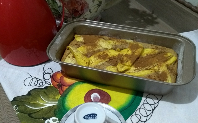 Bolo de banana da Ieda (sem açúcar, sem lactose e sem glúten)