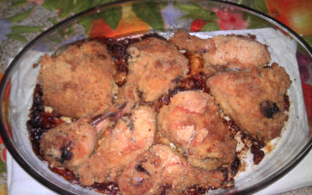 Frango à milanesa no forno