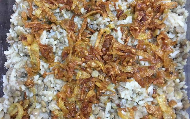 Arroz com lentilha à moda Árabe