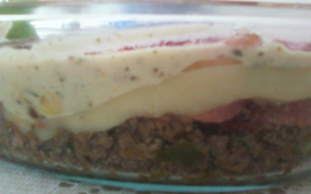 Carne moída recheada ao creme