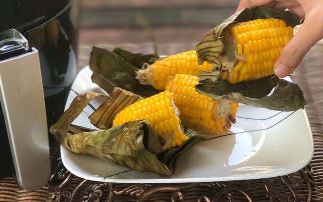 Milho na airfryer