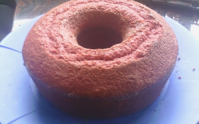 Bolo de fubá com beterraba