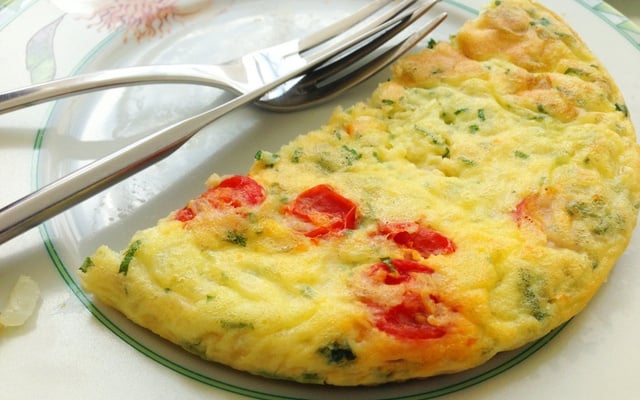 Omelete de micro-ondas "em 5 minutos"