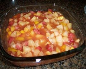 Salada de frutas assadas
