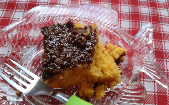 Bolo de cenoura prático
