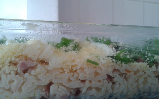 Arroz de forno com calabresa