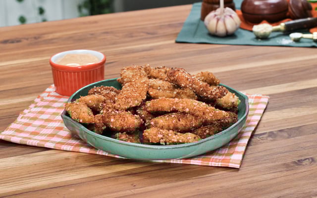 Filezinho de frango empanado na quinoa