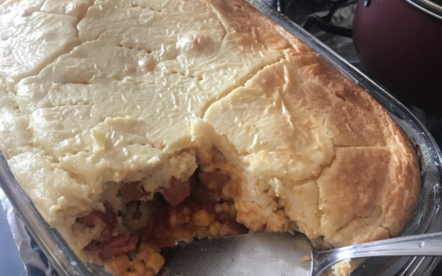 Cachorro quente de forno no liquidificador