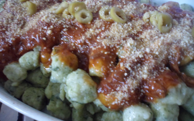 Nhoque verde (de verdura)