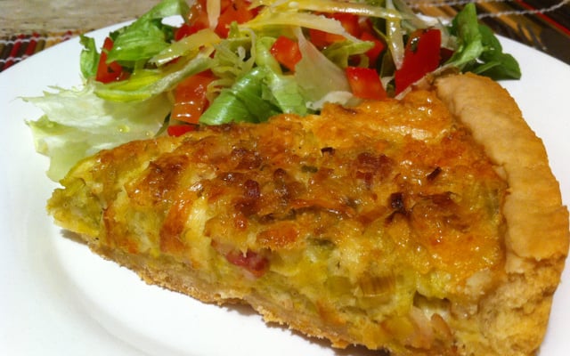Quiche de alho poró