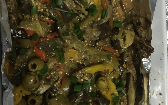 Salada de berinjela no forno