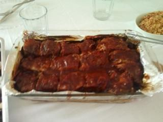 Costela de porco com molho Barbecue