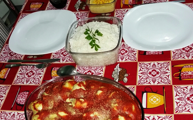 Carne moída à parmegiana