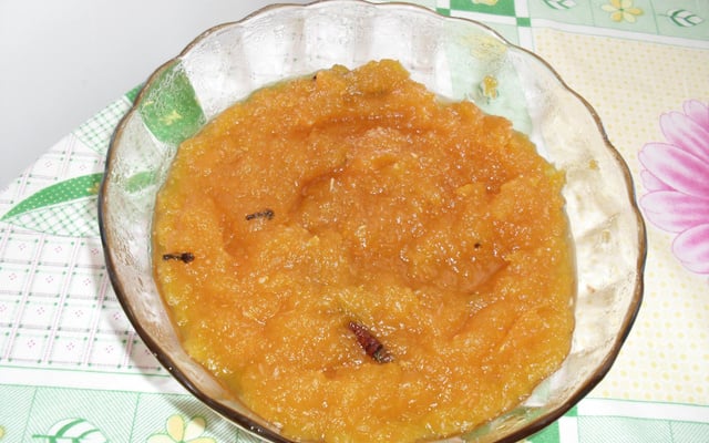 Doce de moranga cremoso com coco