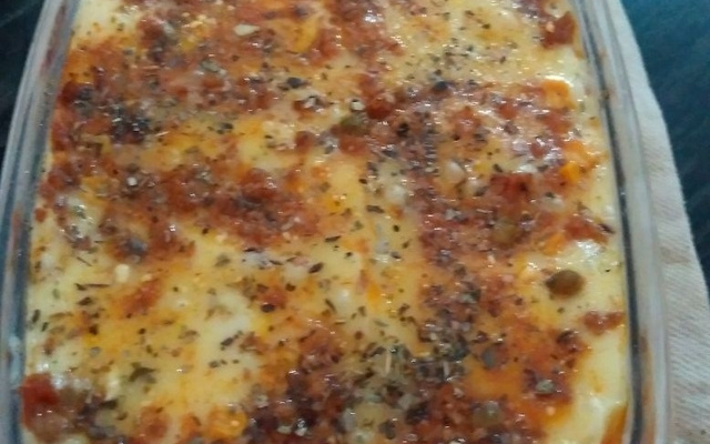 Lasanha de carne moída pratica