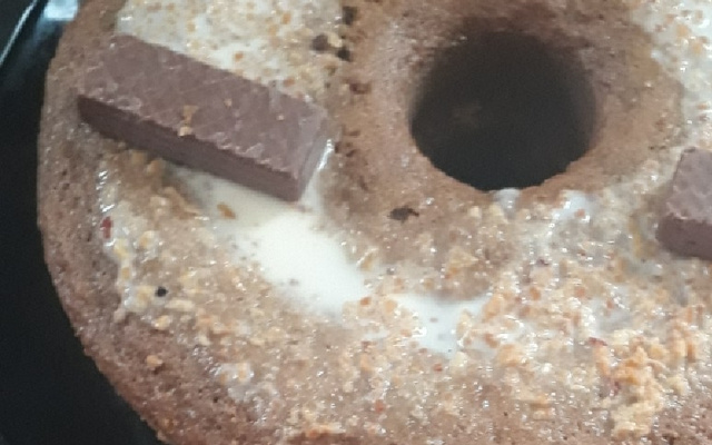 Bolo de café e chocolate