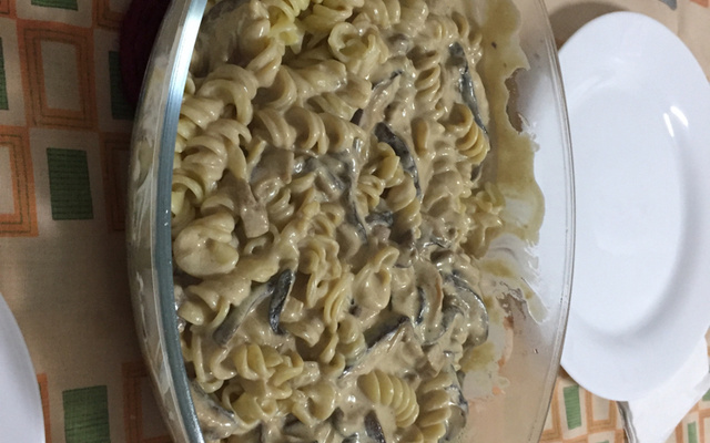Macarrão com shitake