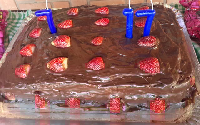 Bolo sensação de morango