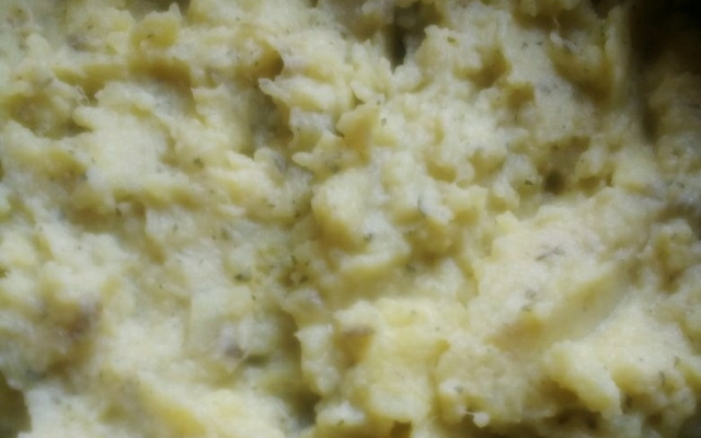 Purê de batata doce com salsinha