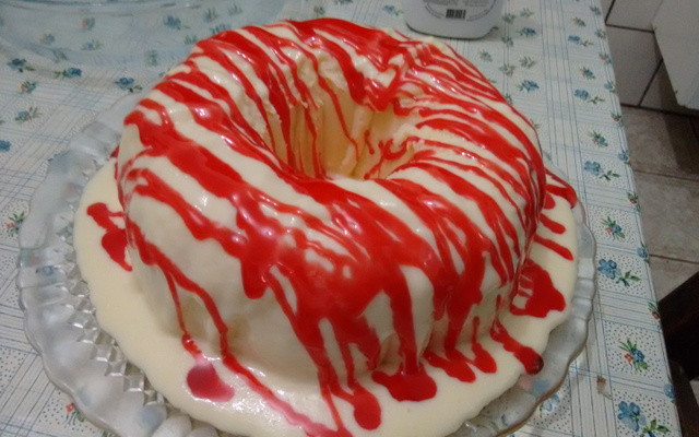 Sorvete quente com groselha