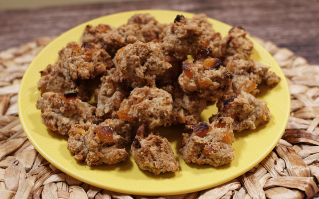 Cookies integrais de banana com aveia zero açúcar