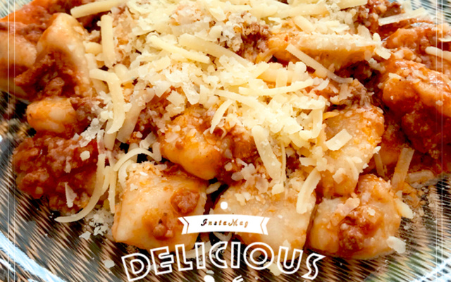 Nhoque com molho gorgonzola