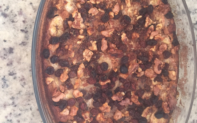 Torta de banana funcional