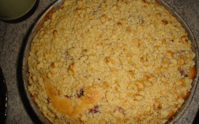 Cuca de morango da Karine