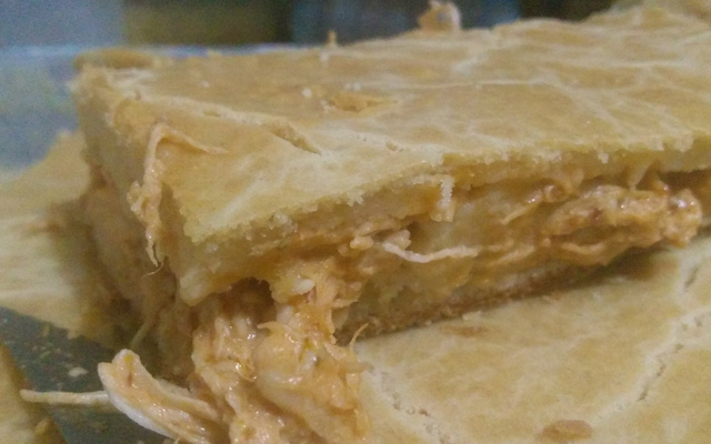 Torta de frango macia de batedeira