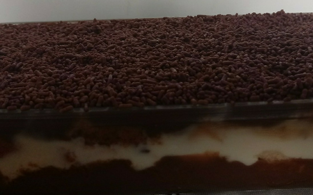 Pavê de panetone de chocolate