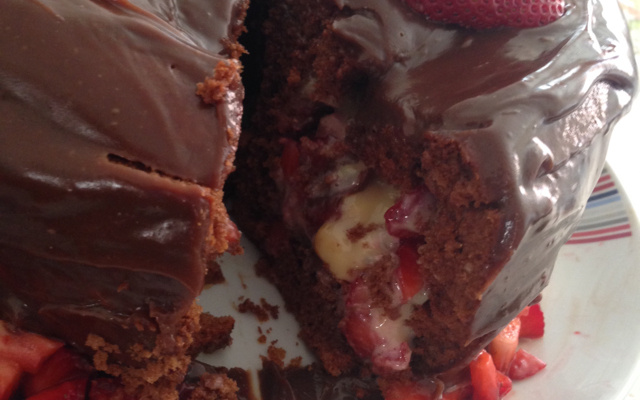 Bolo cavado guloseima