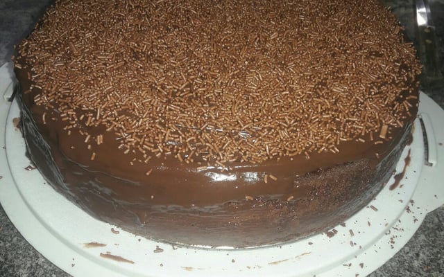 Recheio e cobertura de chocolate maravilhoso