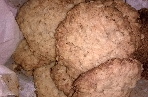 Biscoitos de aveia simples