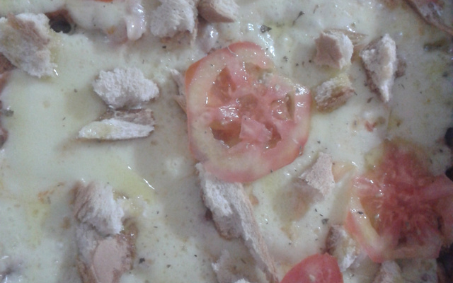 Pizza de pão de forma especial