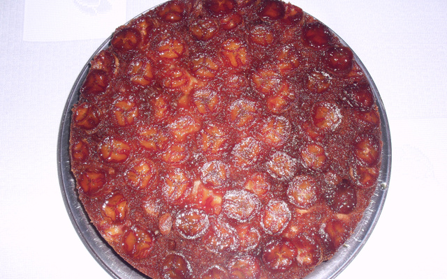 Bolo de banana com caramelo