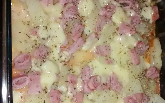 Batata de forno com frango rápida