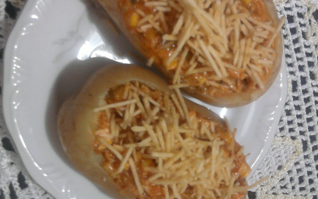 Batata assada com bacon